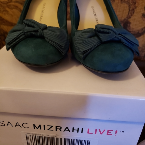 ‼️SOLD‼️⭐NIB⭐ Isaac Mizrahi Live! Suede Wedge 6.5 - Picture 4 of 10